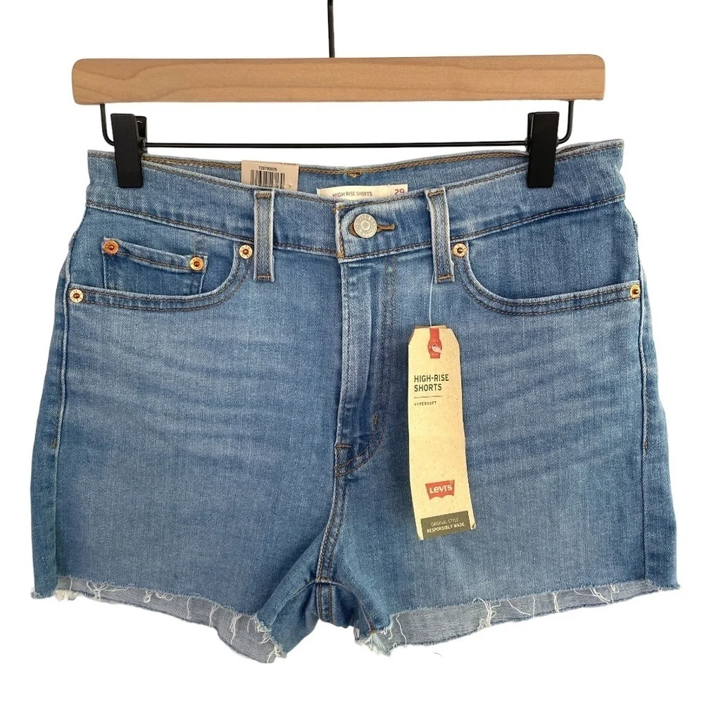 NWT Levi's High Rise Jean Shorts Cutoff - Picture 10 of 10